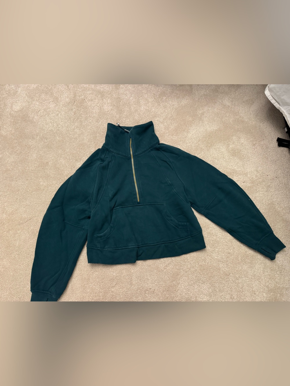 lululemon athletica Teal Half-Zip Bomber Pullover